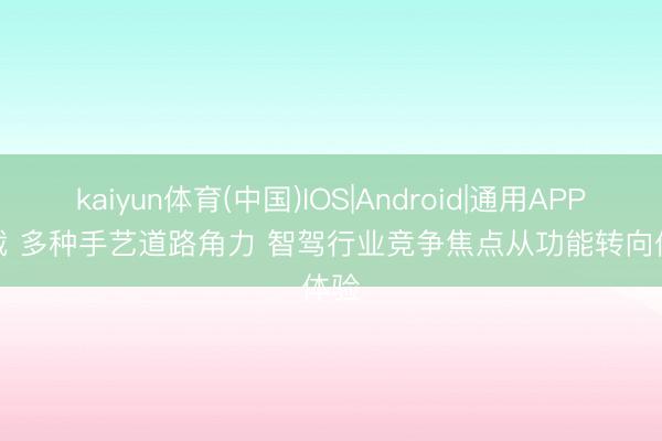 kaiyun体育(中国)IOS|Android|通用APP下载 多种手艺道路角力 智驾行业竞争焦点从功能转向体验